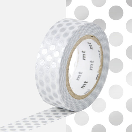 Masking tape mt pois argent - dot silver