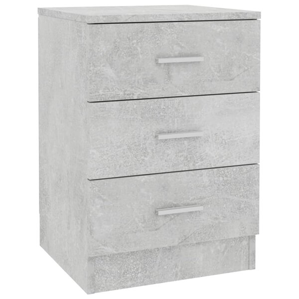 vidaXL Table de chevet Gris béton 38x35x56 cm Bois d'ingénierie