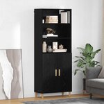 vidaXL Haut Armoire Chêne noir 69 5 x 34 x 180 cm Bois d'ingénierie
