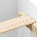 vidaXL Cadre de lit sans matelas blanc 135x190 cm