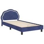 vidaXL Cadre de lit pour enfants avec tête de lit Bleu police