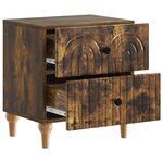vidaXL Cabinet de chevet avec tiroir Chêne fumé 43 x 34 5 x 48 cm