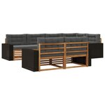 vidaXL Ensemble de canapés d'extérieur 7 pc Naturel et Anthracite