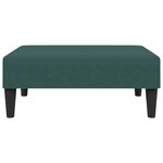 vidaXL Canapé-lit à 2 places avec repose-pied vert foncé velours