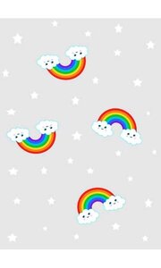 Tapis enfant RAINBOW 120 x 160 cm - Gris