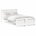 vidaXL Cadre de lit Blanc 120 x 190 cm Bois massif en pin