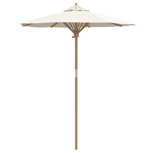 vidaXL Parasol de jardin Blanc crème 180 x 180 x 230 cm Bambou