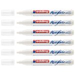 Marqueur Acrylique 5100 Blanc trafic Pointe Moyenne 2-3 mm x 6 EDDING