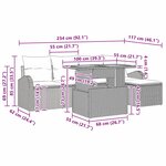 vidaXL Ensemble de canapé de jardin avec coussin 6 Pièces Gris