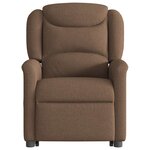 vidaXL Fauteuil inclinable électrique marron tissu