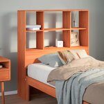 vidaXL Tête de lit avec rangement cire marron 90 cm bois massif de pin