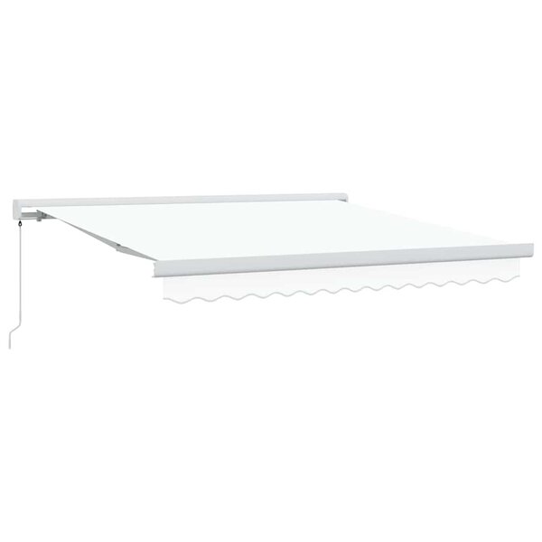 vidaXL Auvent Rétractable Blanc 300 x 250 cm Tissu et Métal