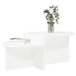 vidaXL Table basse Blanc 100 x 50 x 40 cm Bois d'ingénierie