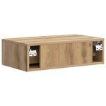 vidaXL Table d'appoint murale 59 x 34 5 x 17 cm Bois d'ingénierie