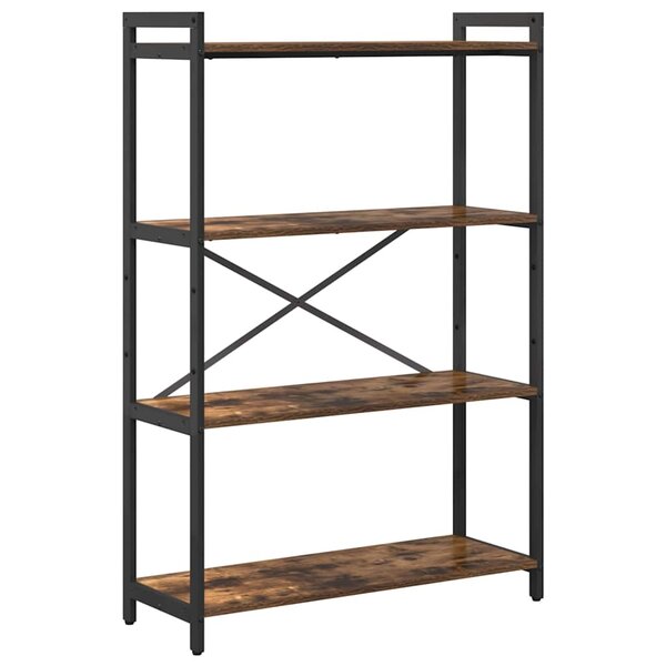 vidaXL Bibliothèque Chêne fumé 80 x 30 x 118 cm Bois d'ingénierie