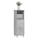 vidaXL Armoire de salle de bain gris béton 30x30x100 cm