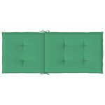 vidaXL Coussins de chaise de jardin à dossier haut lot de 2 vert tissu