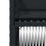 vidaXL Chaises de jardin lot de 4 avec coussins noir résine tressée