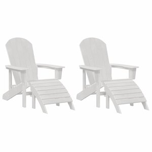 vidaXL Chaise de jardin 2 Pièces Blanc 83 x 74 x 92 cm Polyéthylène