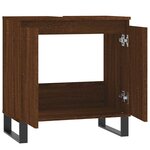 vidaXL Armoire de bain chêne marron 58x33x60 cm bois d'ingénierie