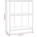 vidaXL Bibliothèque Chêne marron 60x24x76 cm Bois d'ingénierie