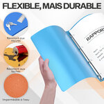 ACROPAQ 12x Classeur A4- 4 Anneaux- Dos 2 5 cm pour 100 feuilles- Étiquettes de Dos- PP- Souple- Résisitants à l'eau- Couleur Nature