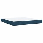 vidaXL Sommier à lattes de lit et matelas bleu 180x200 cm velours