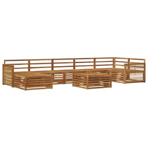 vidaXL Ensemble de canapés d'extérieur 8 pc Naturel