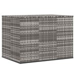vidaXL Boîte à coussins de jardin Résine tressée 145x100x103 cm Gris