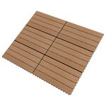 vidaXL Carreau de terrasse 6 pc Marron 60 x 30 cm WPC
