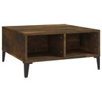 vidaXL Table basse Chêne fumé 60x60x30 cm Aggloméré