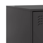 vidaXL Tables de chevet 2 Pièces noir 34 5x39x62 cm acier