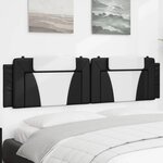 vidaXL Coussin de tête de lit Viana noir et blanc 193 cm similicuir