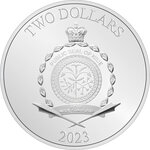 Pièce de monnaie en Argent 2 Dollars g 31.1 (1 oz) Millésime 2023 DC Villains RIDDLER DC