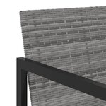 vidaXL Salon de jardin 7 Pièces avec coussins Résine tressée Gris
