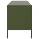 vidaXL Meuble TV vert olive 100 5x39x50 5 cm acier