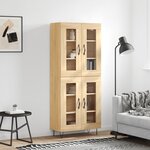 vidaXL Buffet haut Chêne sonoma 69 5x34x180 cm Bois d'ingénierie