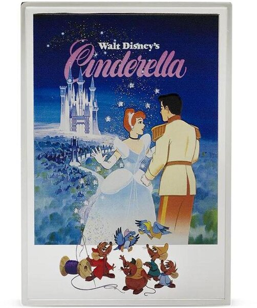 Pièce de monnaie en Argent 20 Dollars g 311 (10 oz) Millésime 2025 Disney Movie Posters CINDERELLA