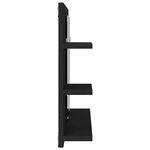 vidaXL Armoire de salle de bain avec miroir en chêne noir 90 x 11 x 45 cm Bois d'ingénierie