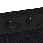 vidaXL Table de chevet Chêne Noir 41.5 x 26 x 60.5 cm