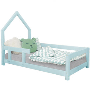 Lit cabane enfant POPPI 80 x 160 bleu clair 2