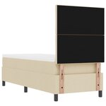 vidaXL Lit Box Spring avec matelas & LED Crème 80x200 cm Tissu