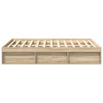 vidaXL Cadre de lit sans matelas chêne sonoma 160x200 cm