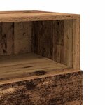 vidaXL Table de chevet avec 2 tiroirs vieux bois 36x36x68 cm