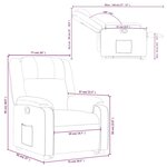 vidaXL Fauteuil inclinable Marron Tissu