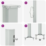 vidaXL Auvent latéral 100  polyester fer acier
