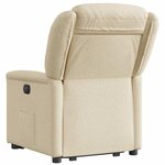 vidaXL Fauteuil inclinable Crème Tissu