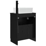 vidaXL Meuble de salle de bain avec évier Noir 54 x 35 x 83 cm