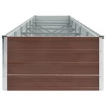 vidaXL Lit surélevé de jardin Acier galvanisé 480x80x45 cm Marron