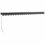 vidaXL Auvent rétractable anthracite 5x3 m tissu et aluminium
